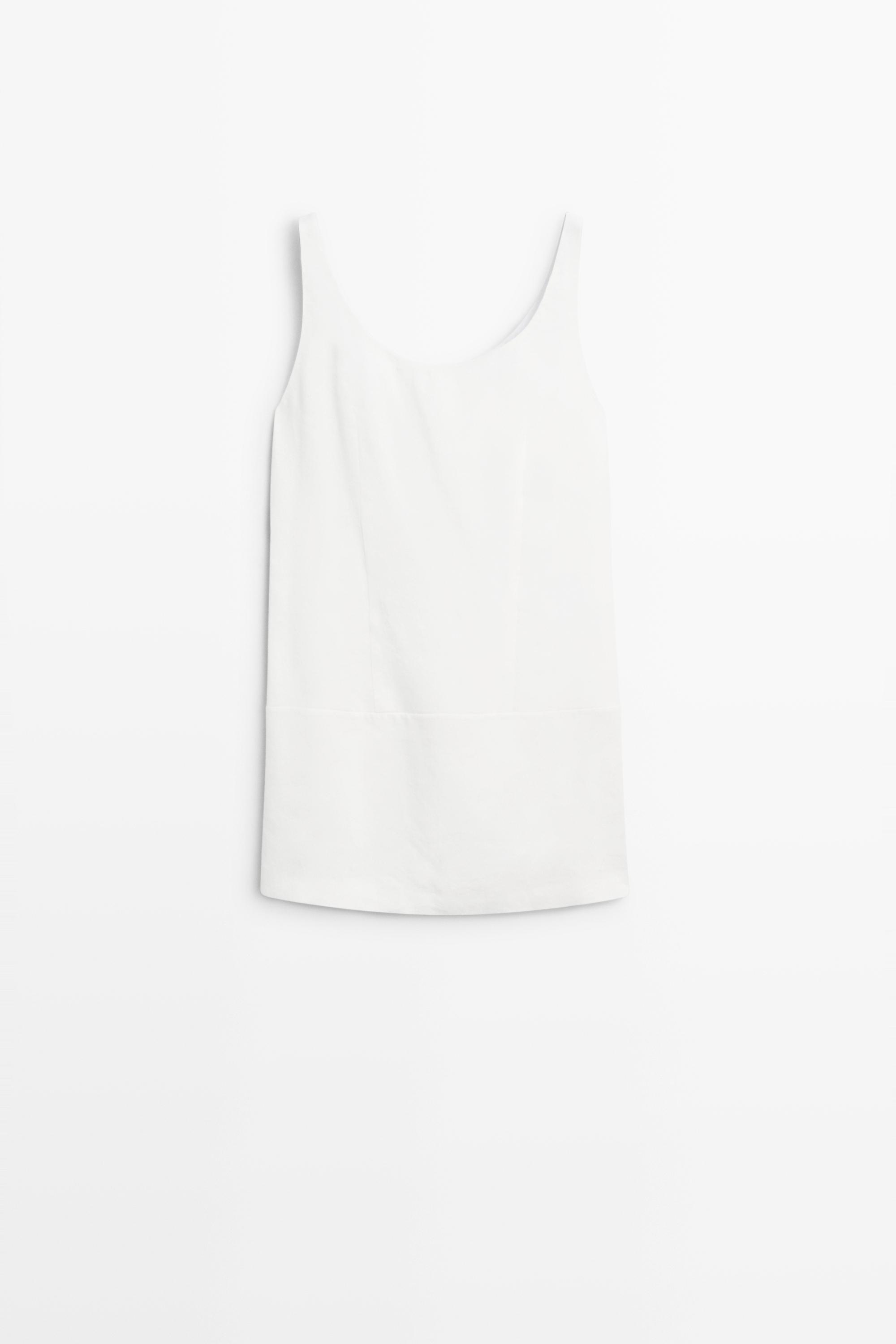 Flowing linen short dress